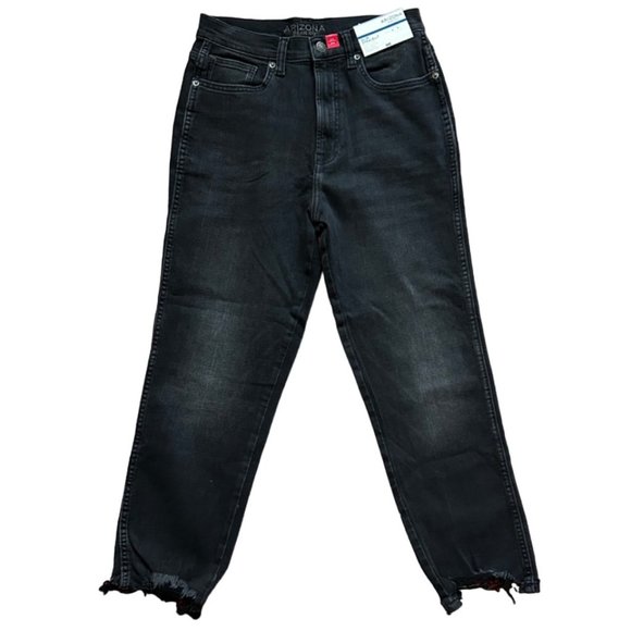 Junior's ARIZONA JEAN CO Highest Rise Slim Straight Jean - Black Fade - Size 11 - Picture 1 of 4